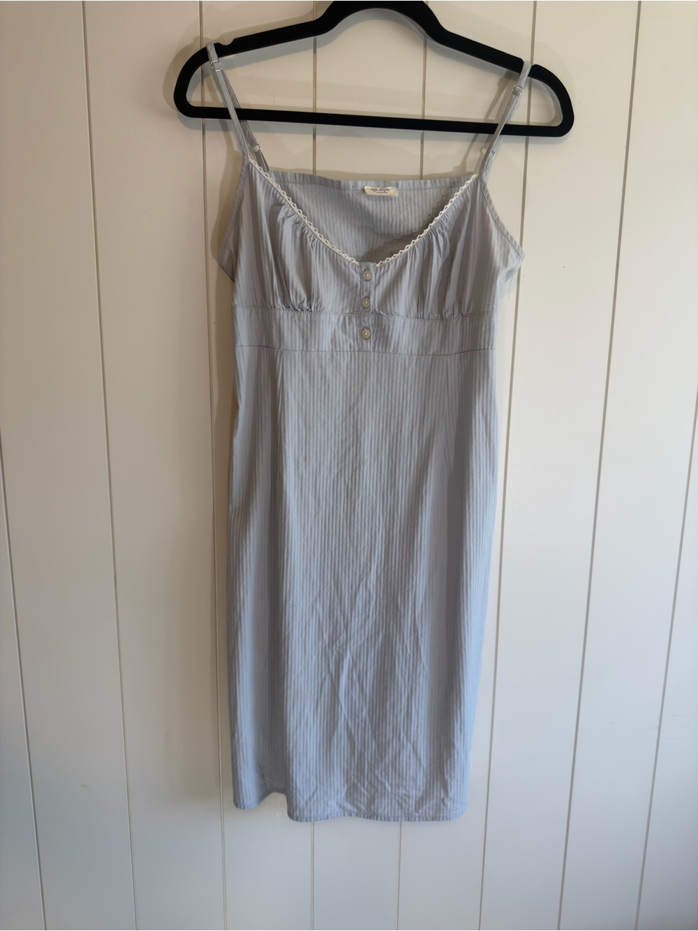 Brandy Melville Light Blue Pinstripe Slip Dress